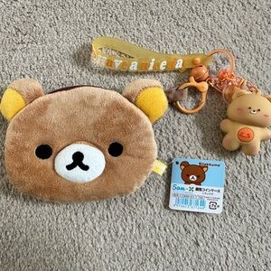 Rilakkuma Coin purse and key chain Original by San-X